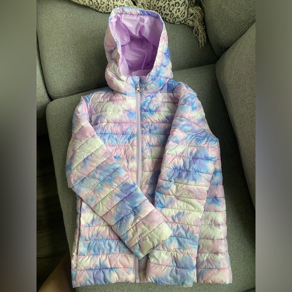 Lands End girl puffy jacket- size L 10/12 - Picture 1 of 3